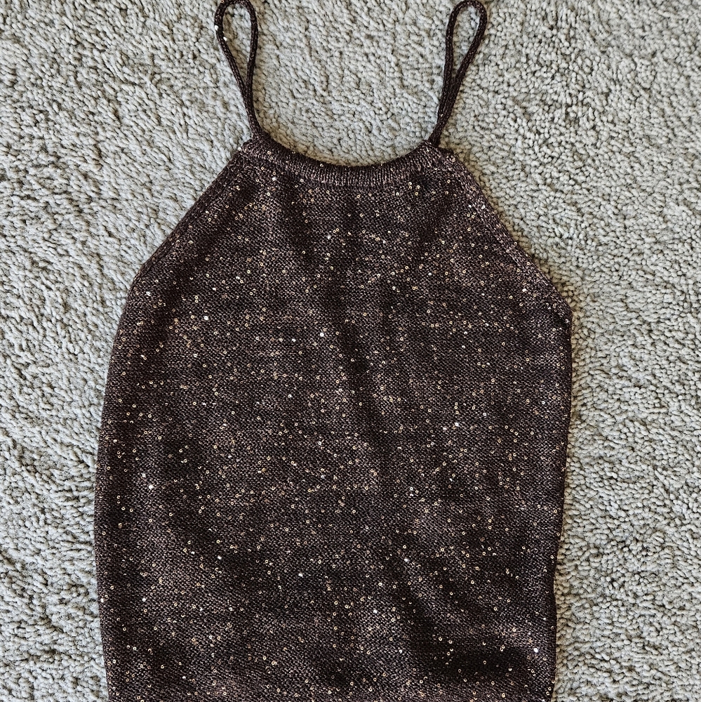 Wild Fable Brown Speckled Knit Camisole